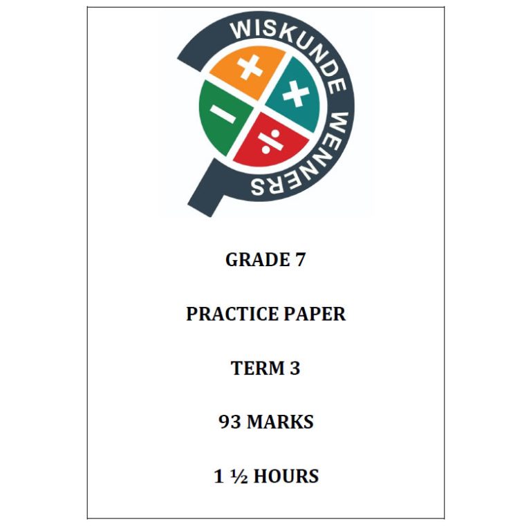 Grade 7 Math practice paper term 3
