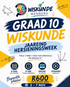 Wiskunde Graad 10 Jaareindeksamen