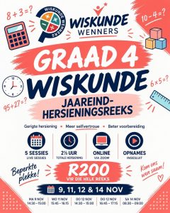 Gereed vir die Wiskunde-jaareindeksamen Gr 4