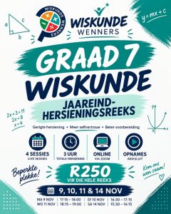 Gereed vir die Wiskunde-jaareindeksamen Gr 7